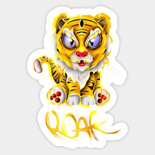 Golden tiger Sticker